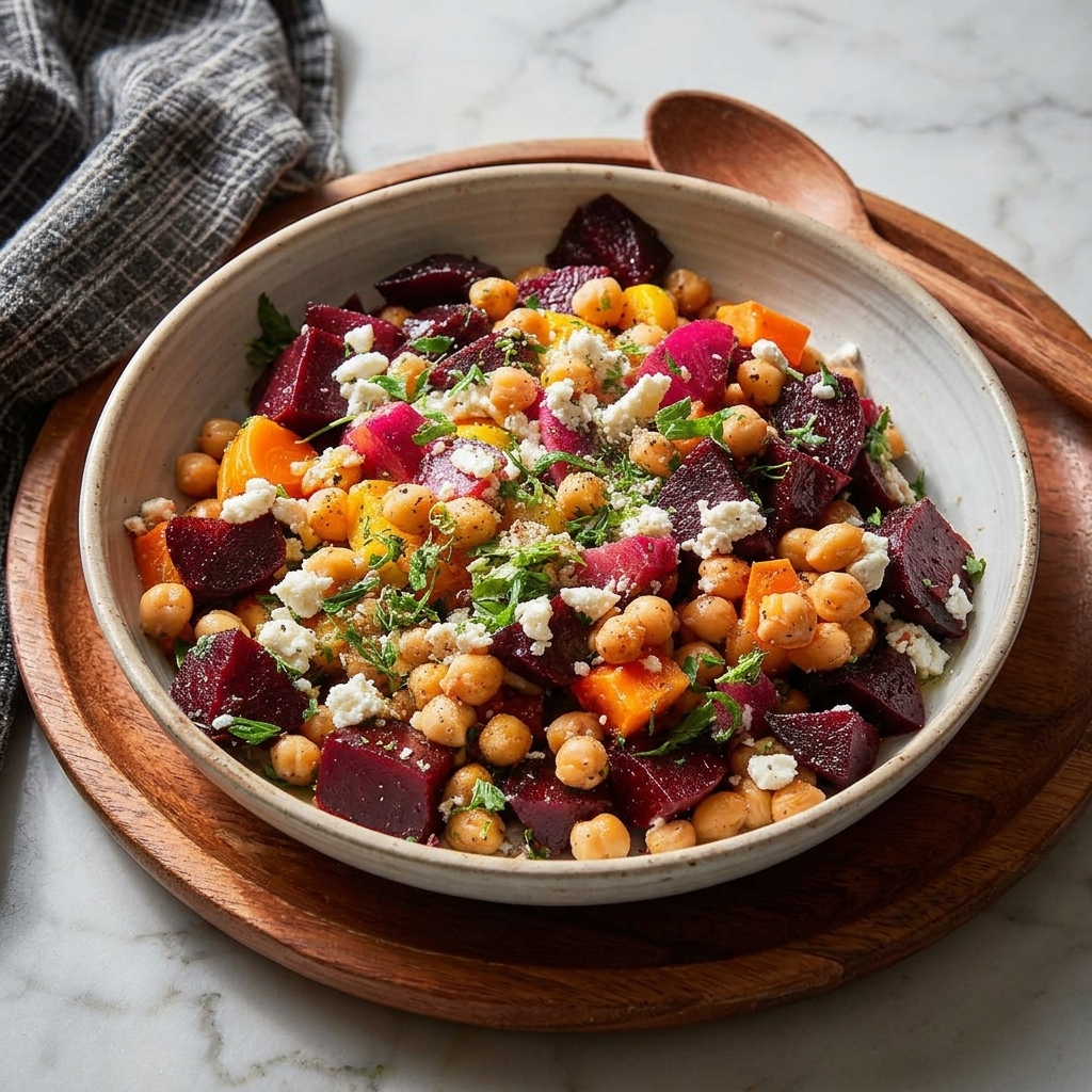 Chickpea Beet and Feta Salad