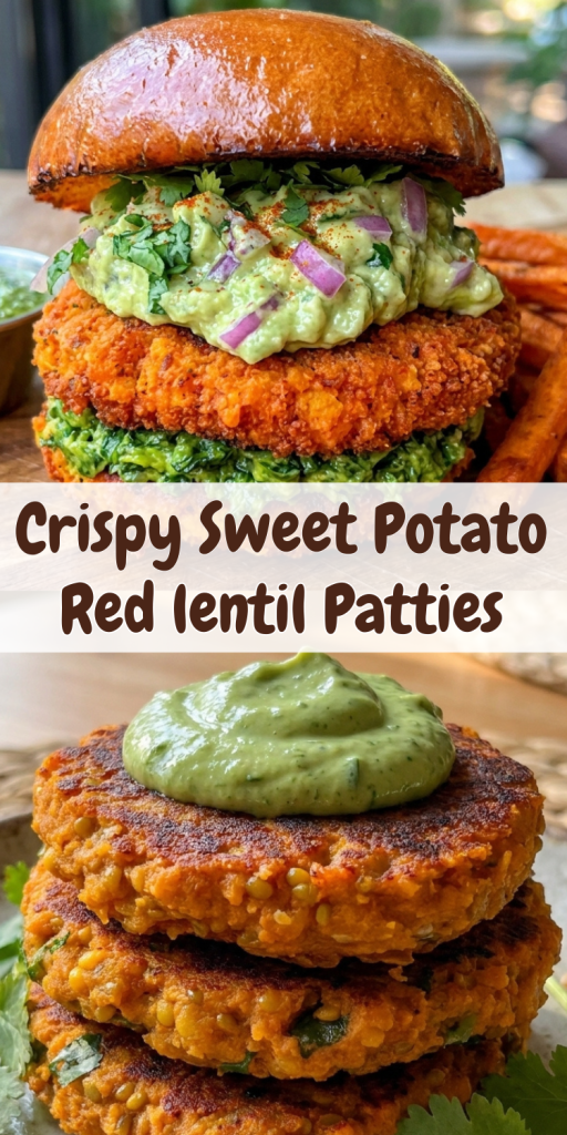CRISPY SWEET POTATO & RED LENTIL PATTIES