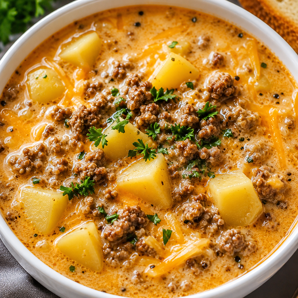 Crock Pot Hamburger Potato Soup