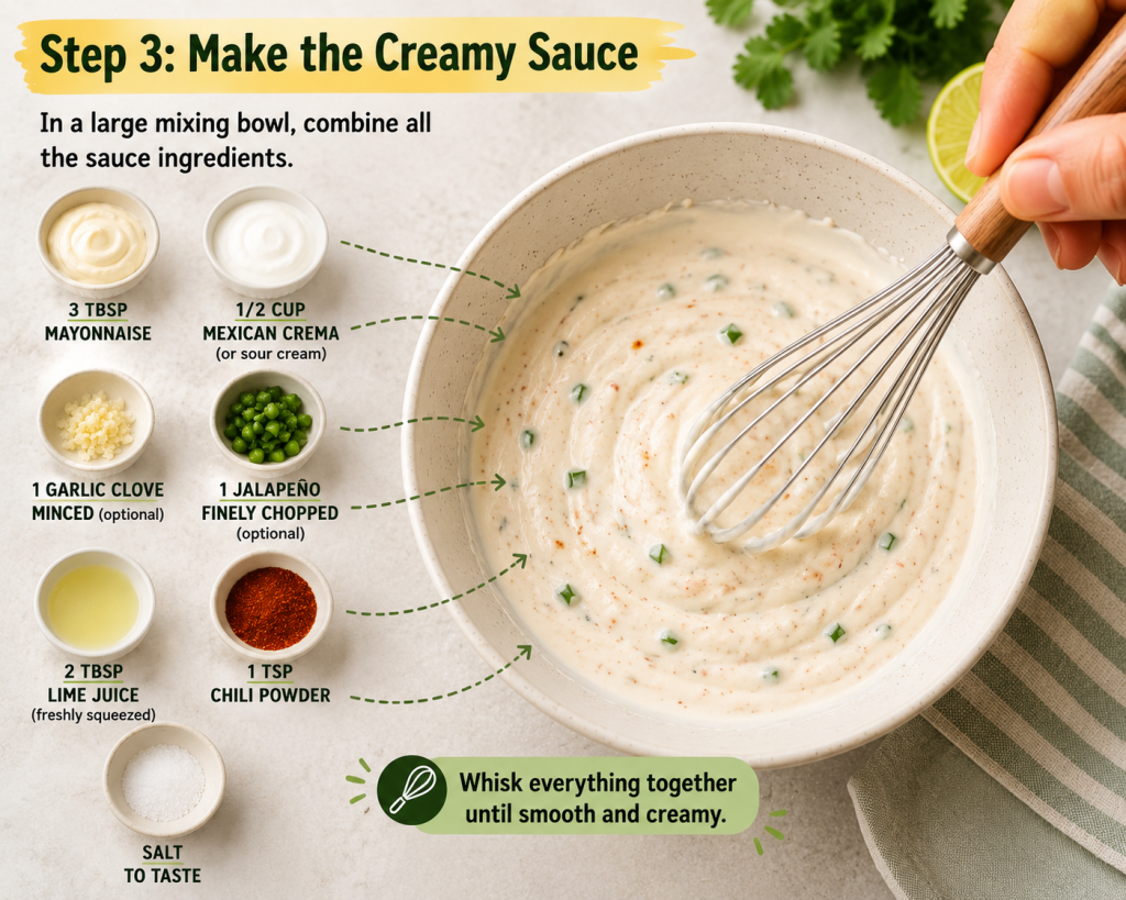Step 3: Make the Creamy Sauce
