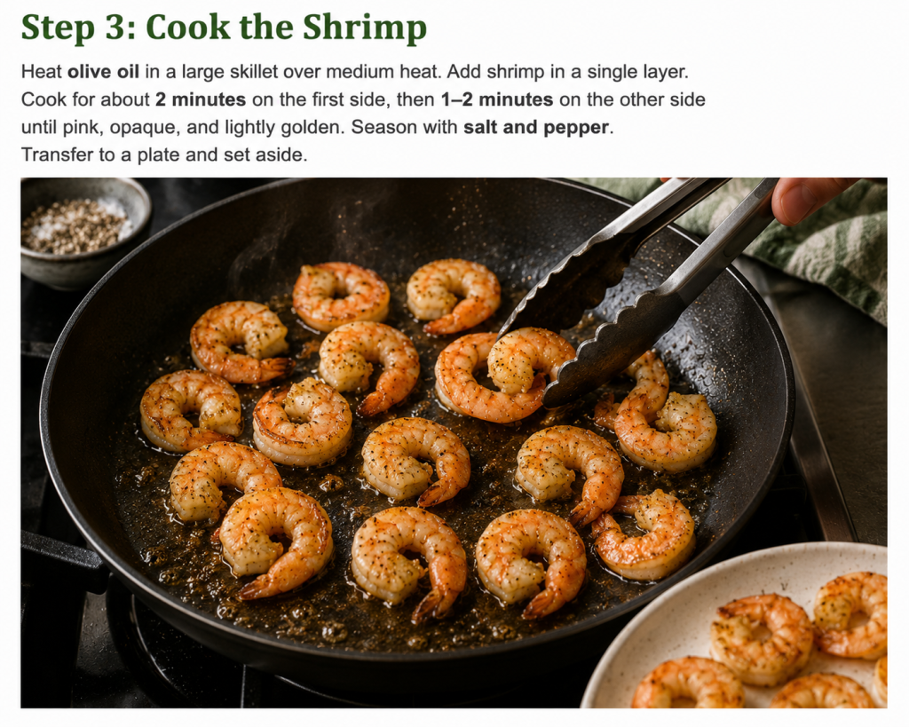 Step 3: Cook the Shrimp