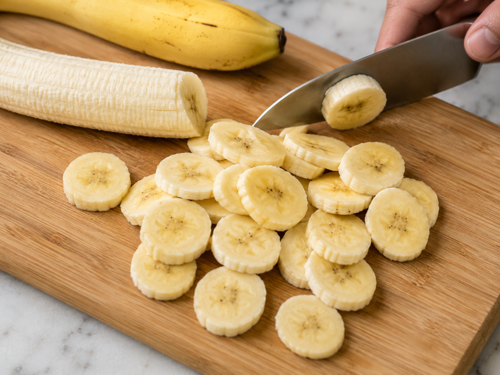 2. Slice the Bananas