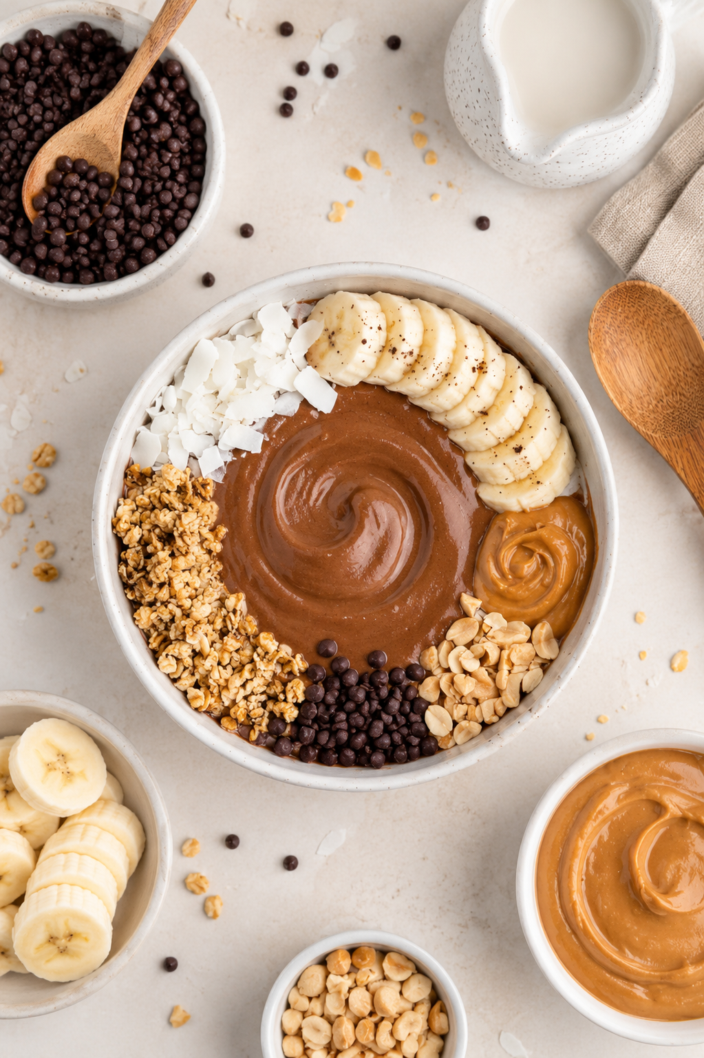 Chocolate Peanut Butter Smoothie Bowl