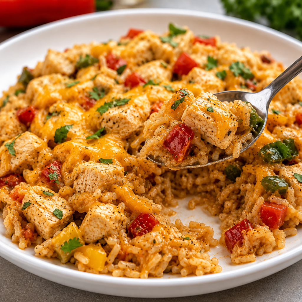 Chicken Fajita Rice Casserole