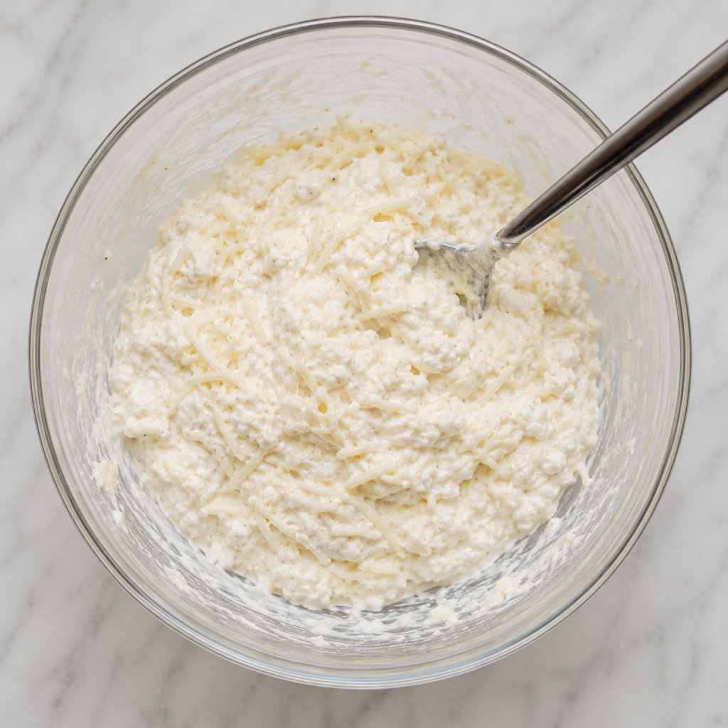 3. Make the Cottage Cheese Parmesan Mixture