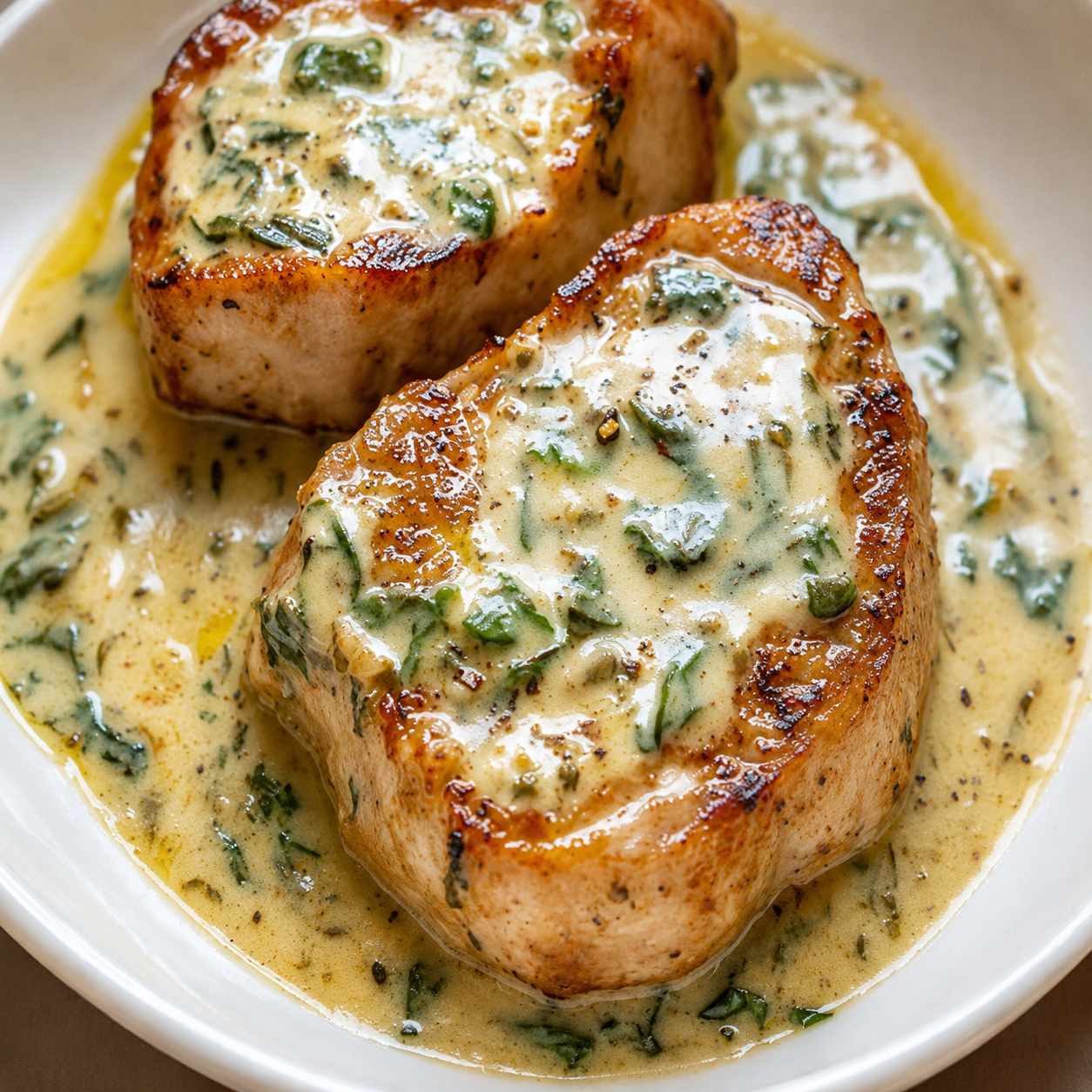 Creamy Garlic Pork Chops