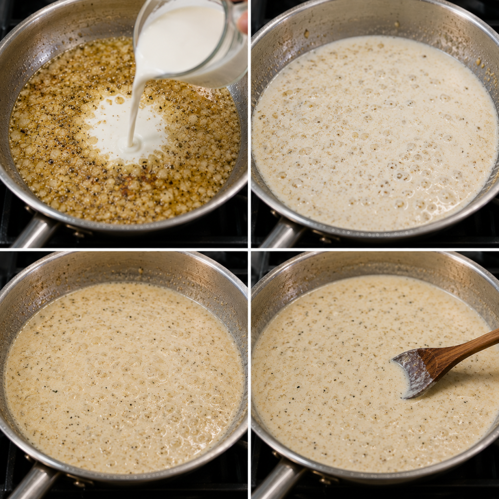4. Create the Creamy Sauce