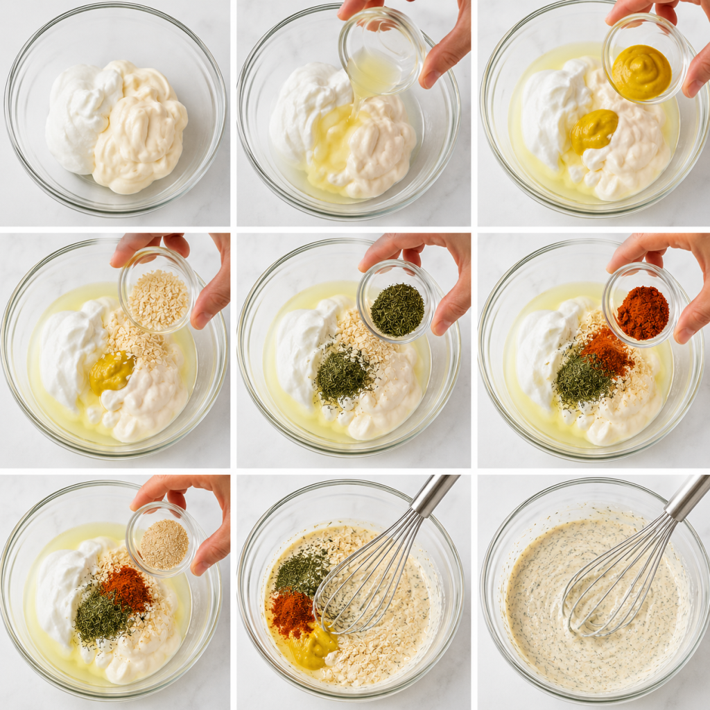1. Make the Creamy Dill Dressing