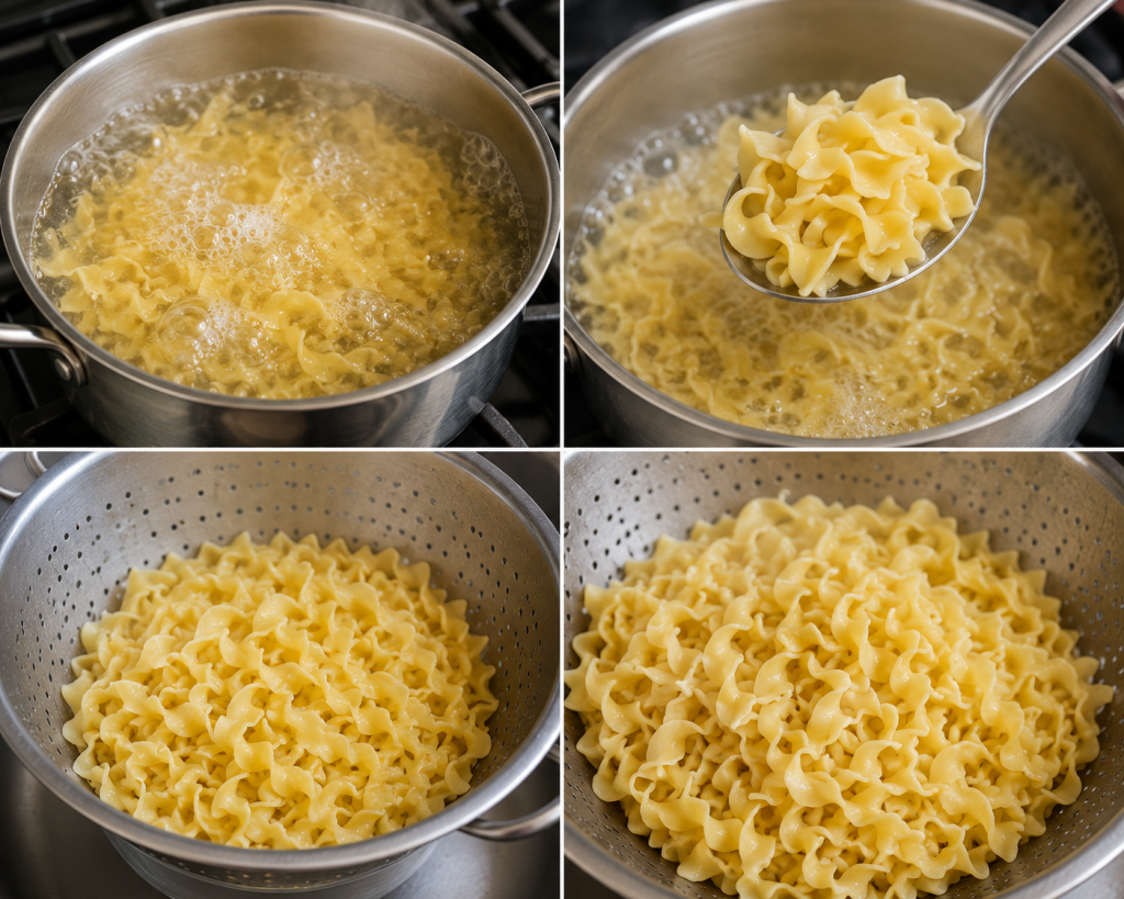 Cooking egg noodles step by step

