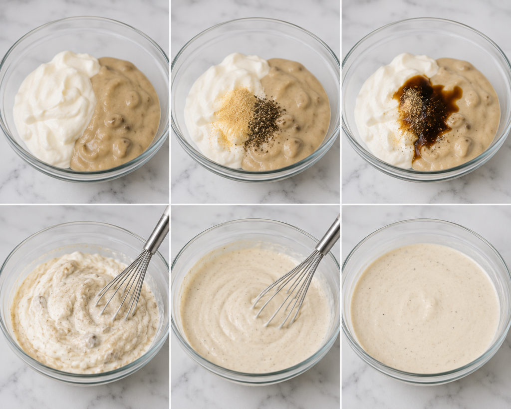 Creamy sauce step-by-step guide

