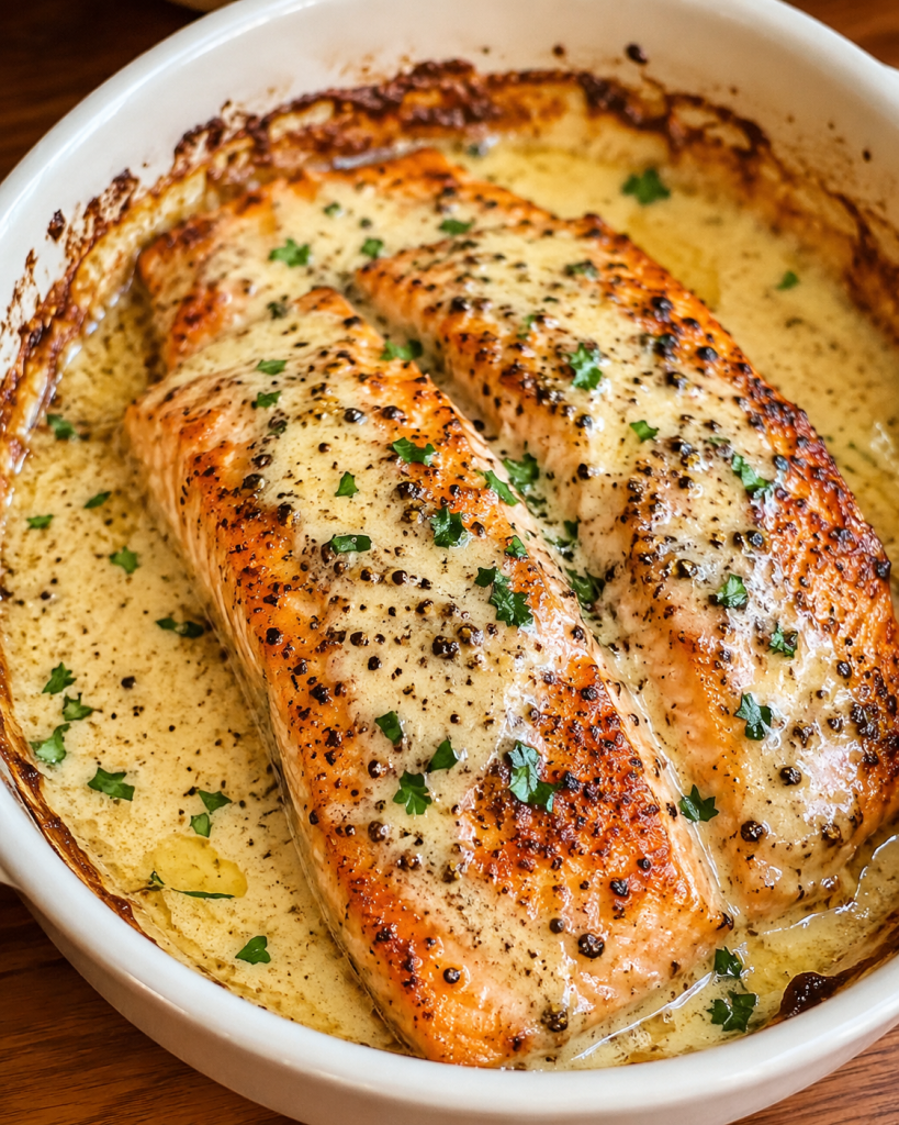 Baked Boursin Salmon