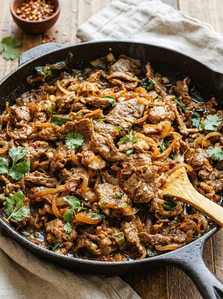 Onion Steak Stir Fry