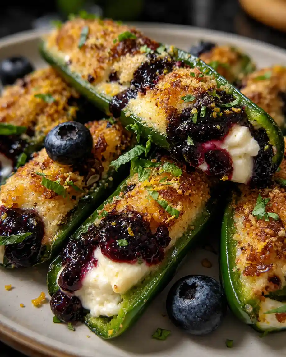 Blueberry Brie Jalapeño Poppers