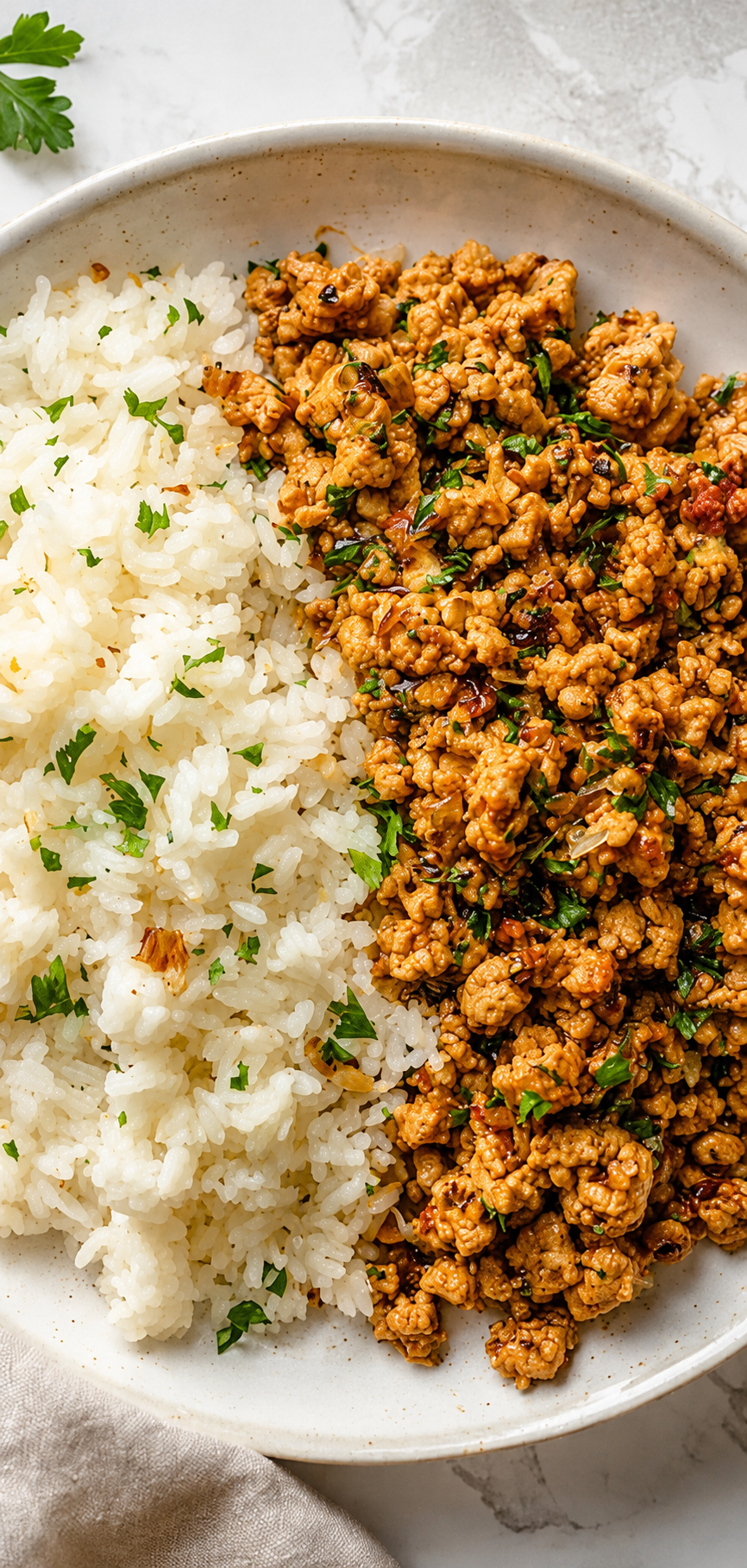 Ground Turkey with Garlic Butter Rice Recipe