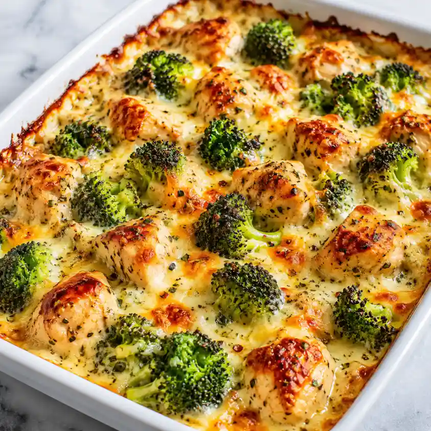 Tuscan Chicken Broccoli Bake