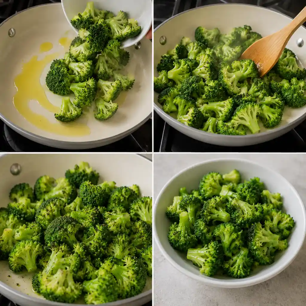 Cooking broccoli step-by-step tutorial