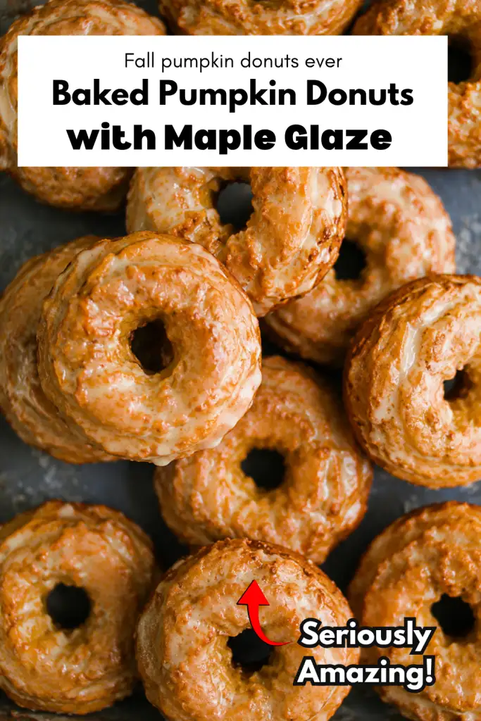 Baked Pumpkin Donuts with Maple Glaze