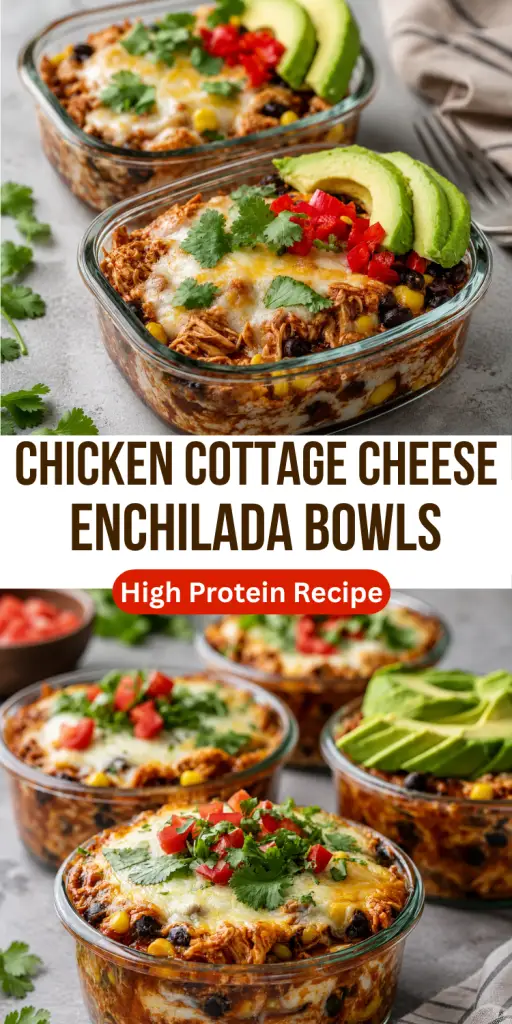 Chicken Cottage Cheese Enchilada Bowls