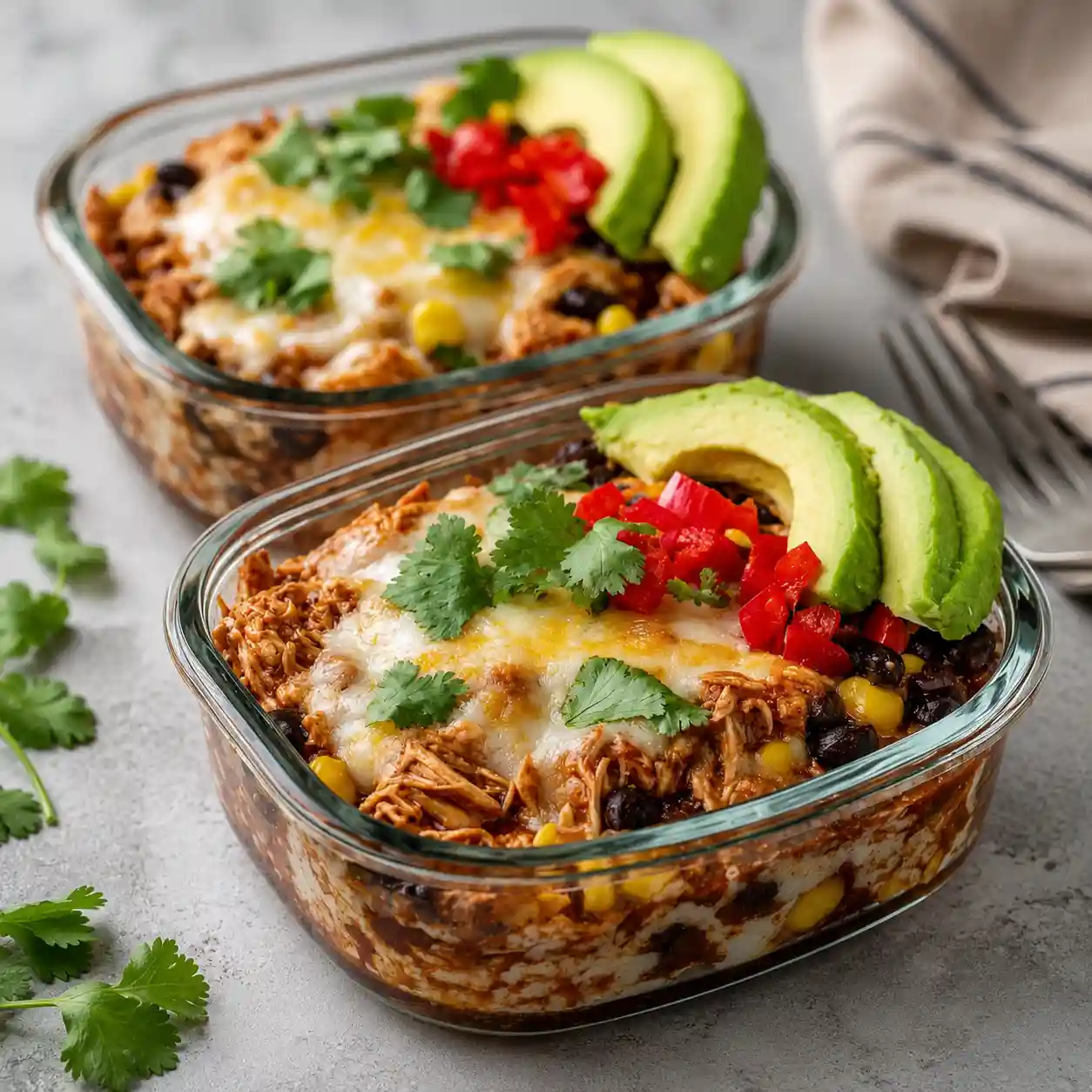 Chicken Cottage Cheese Enchilada Bowls