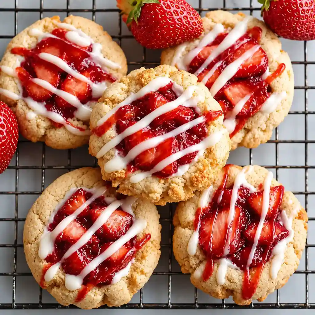 Strawberry Shortcake Butter Cookies