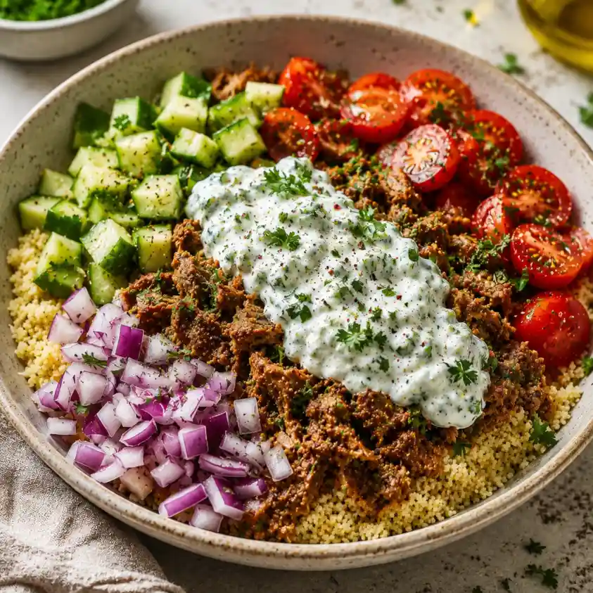 Ground Turkey Gyro Bowls