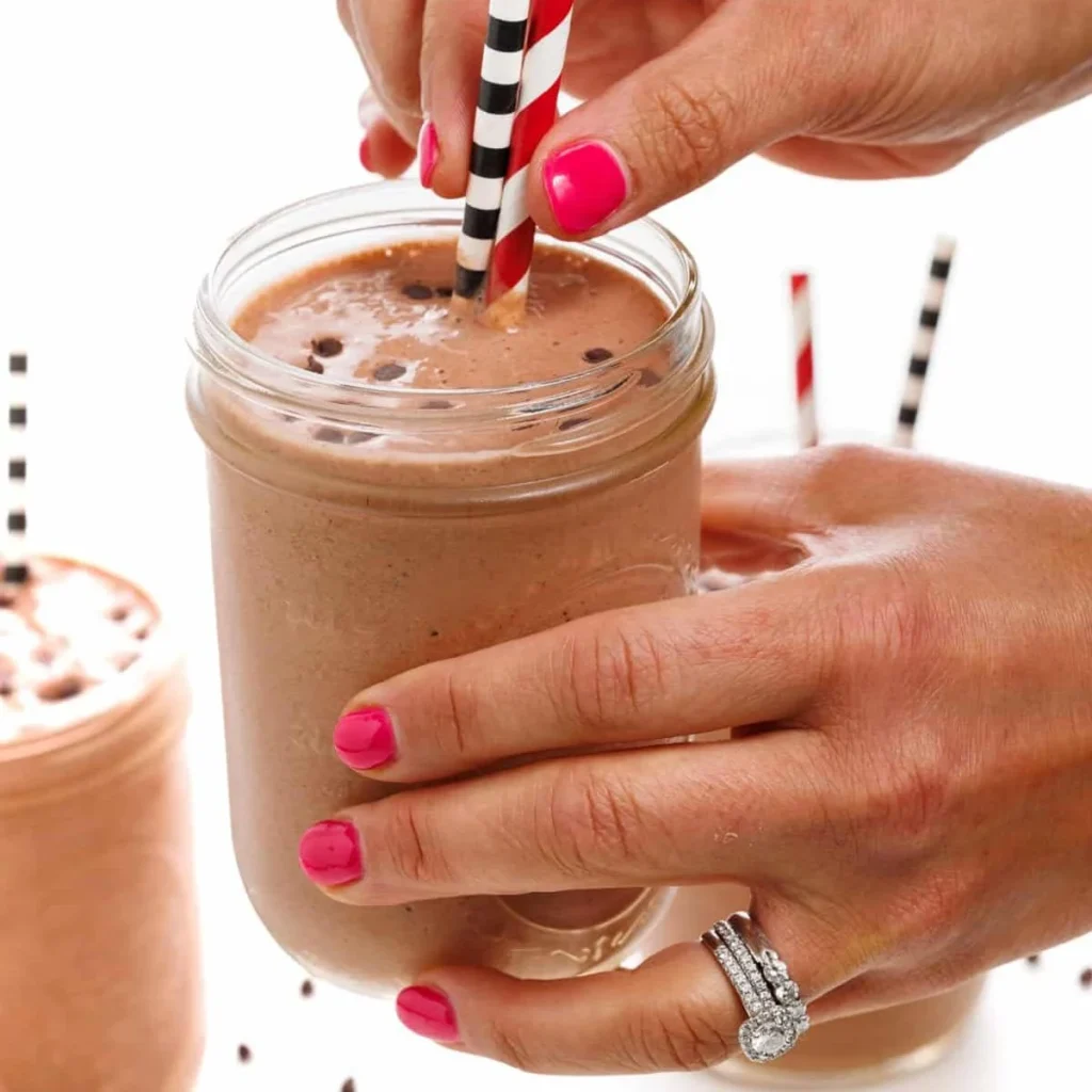 Chocolate Strawberry Protein Smoothie