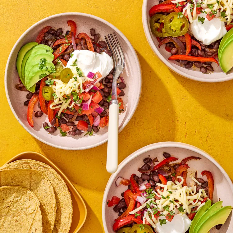 High Protein Black Bean Breakfast Bowl with No Eggs