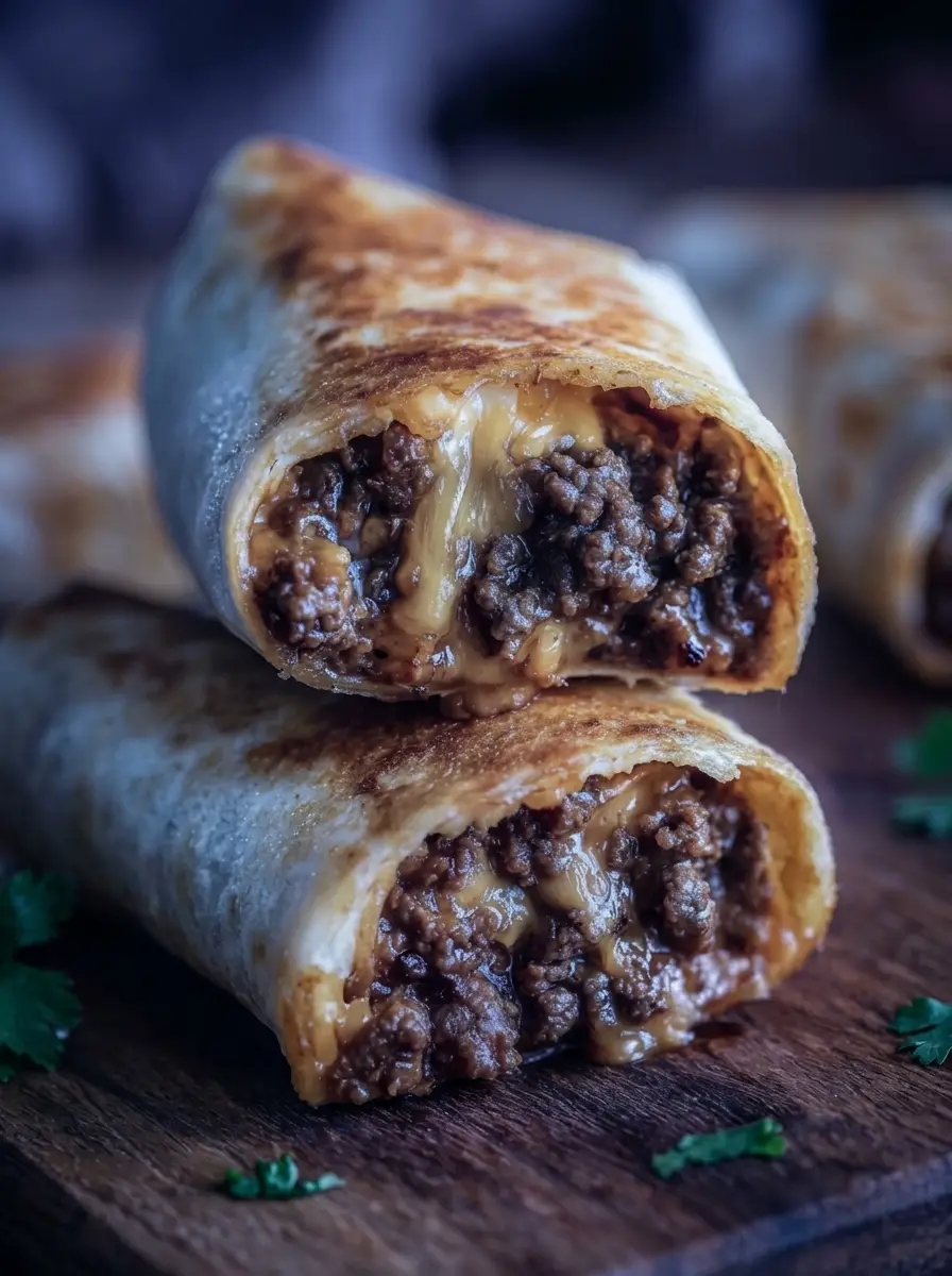 Beef and Cheese Chimichangas