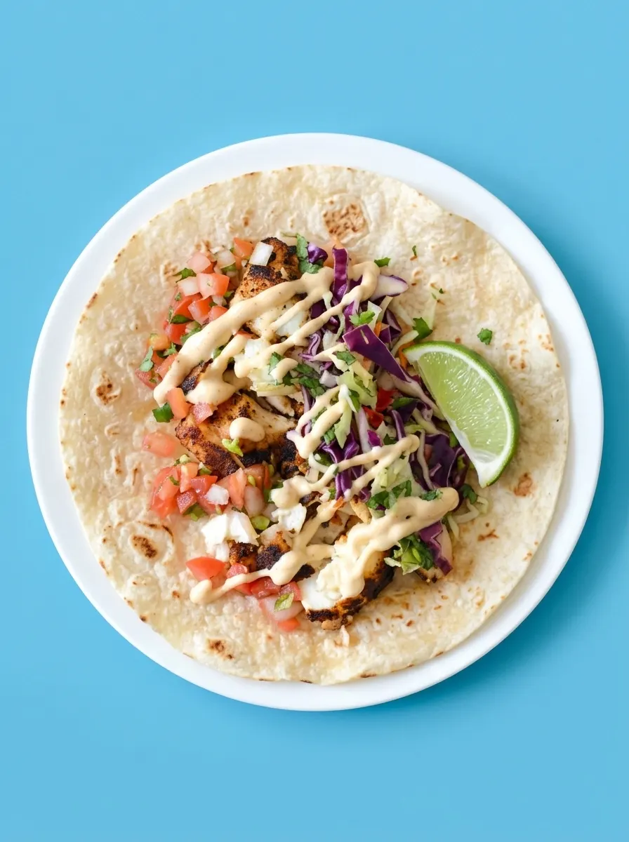 Blackened Fish Tacos with Cabbage Slaw