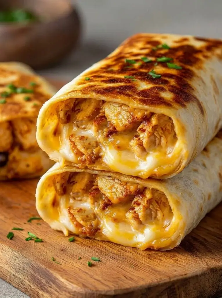 CHEESY GARLIC CHICKEN WRAP 2