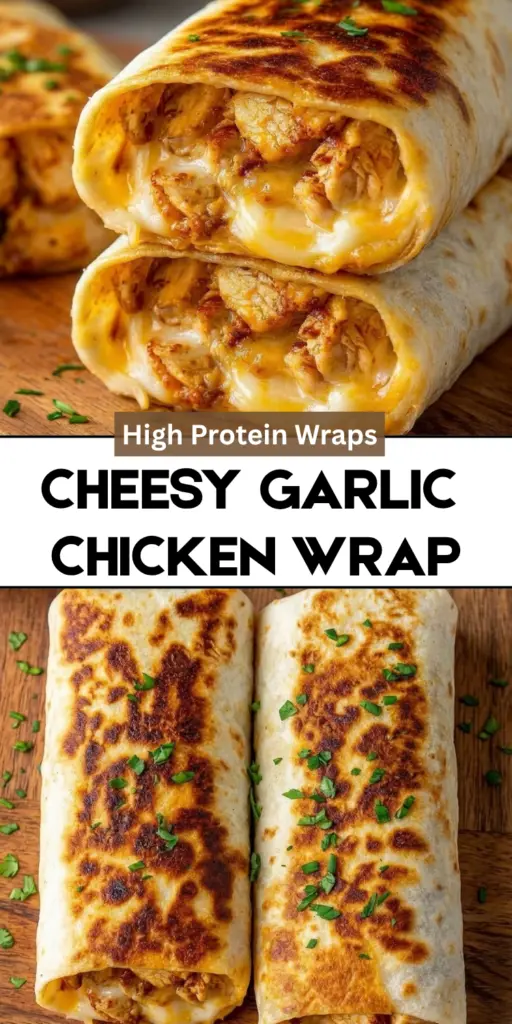 CHEESY GARLIC CHICKEN WRAP