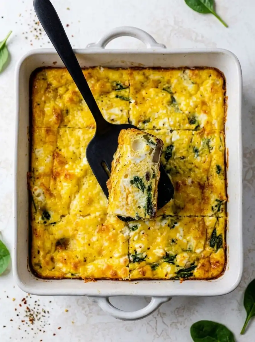 Cottage Cheese & Spinach Egg Bake