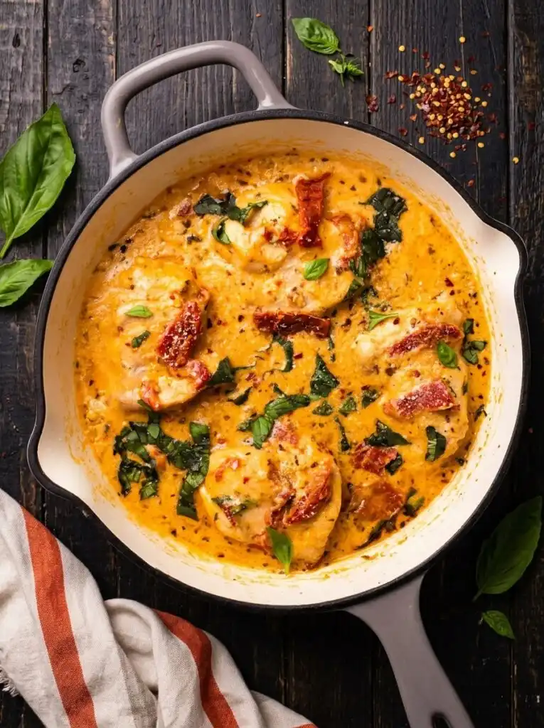 Creamy Chicken with Sun-Dried Tomatoes 