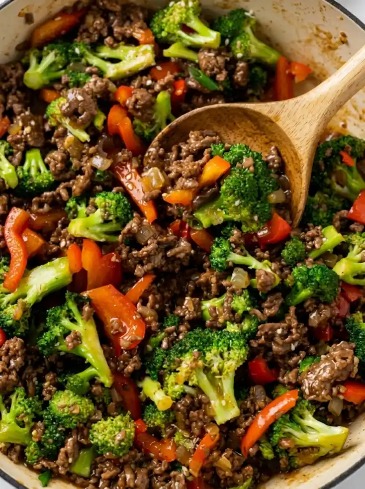 Ground Beef and Broccoli