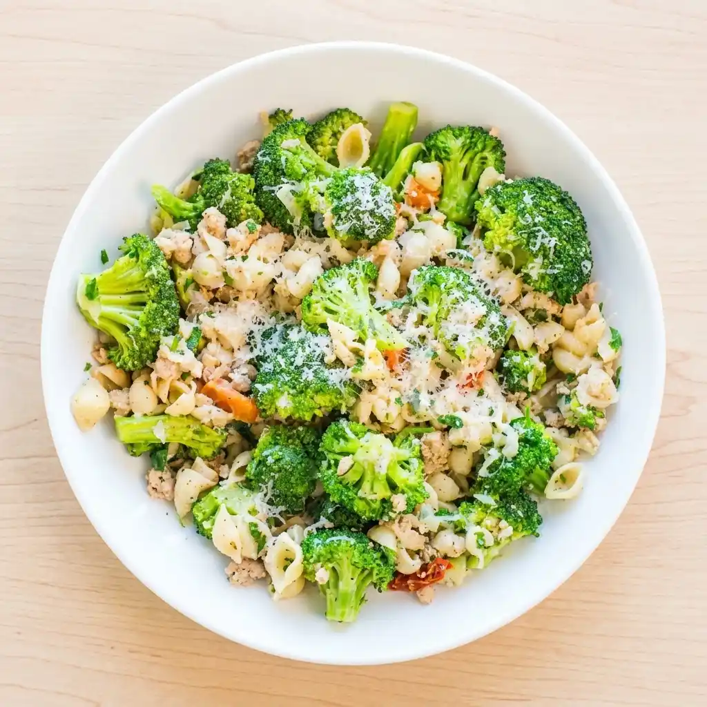 Ground Turkey and Broccoli Pasta