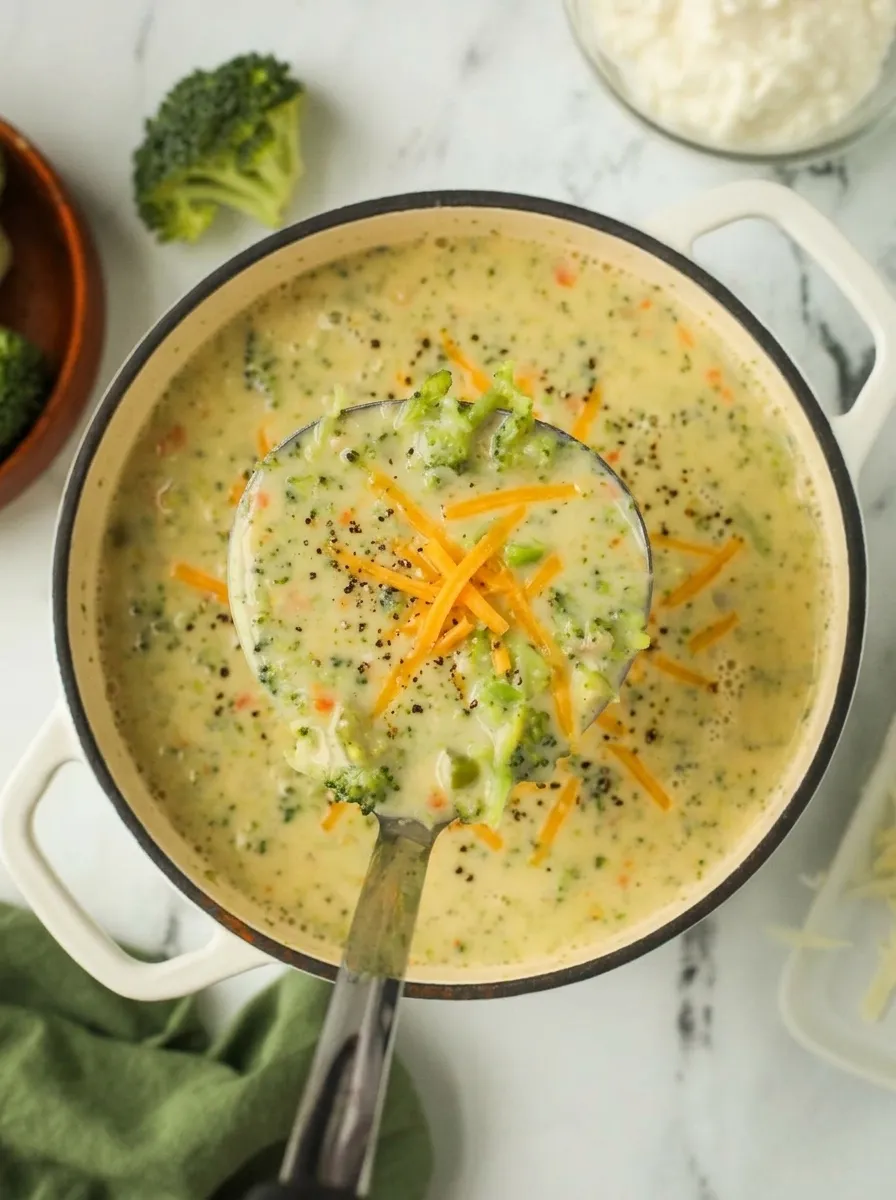 High-Protein Broccoli Cheddar Soup