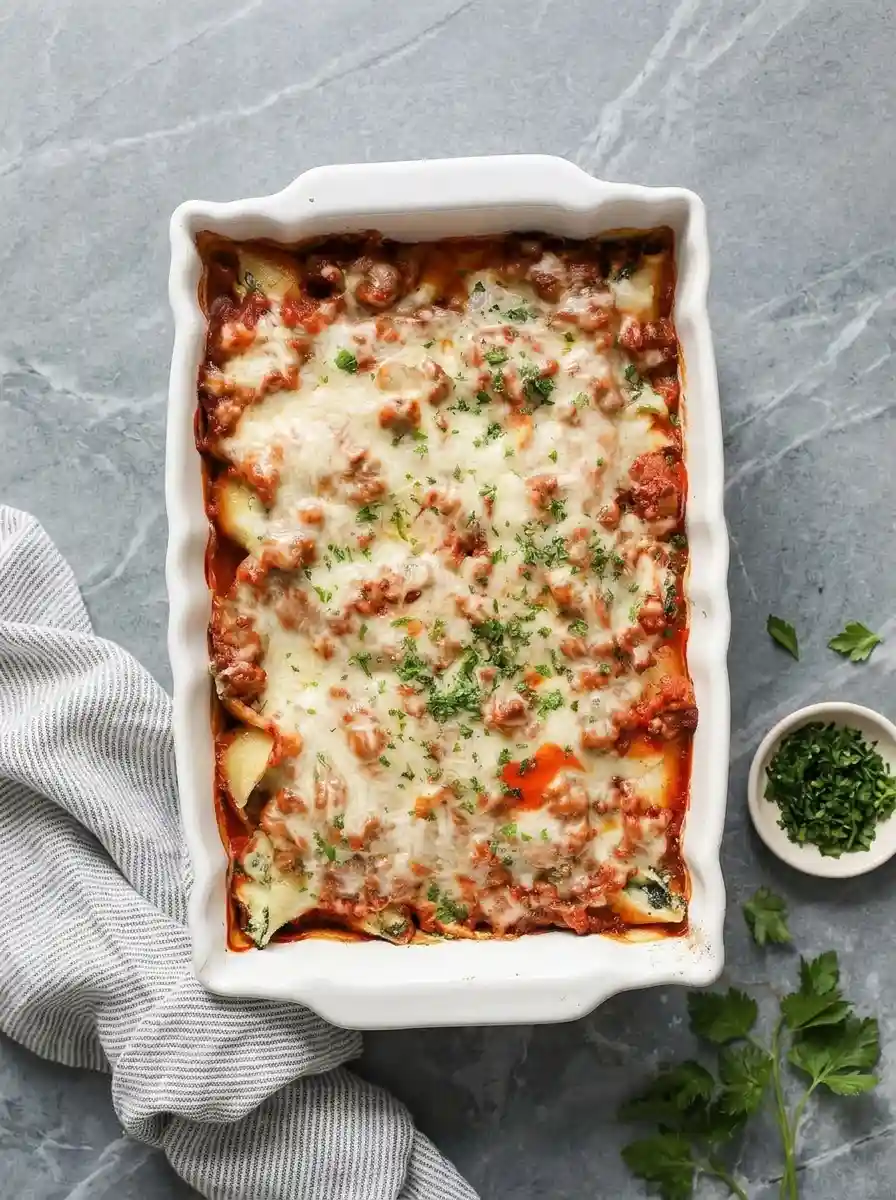 Stuffed Shells with Ground Beef