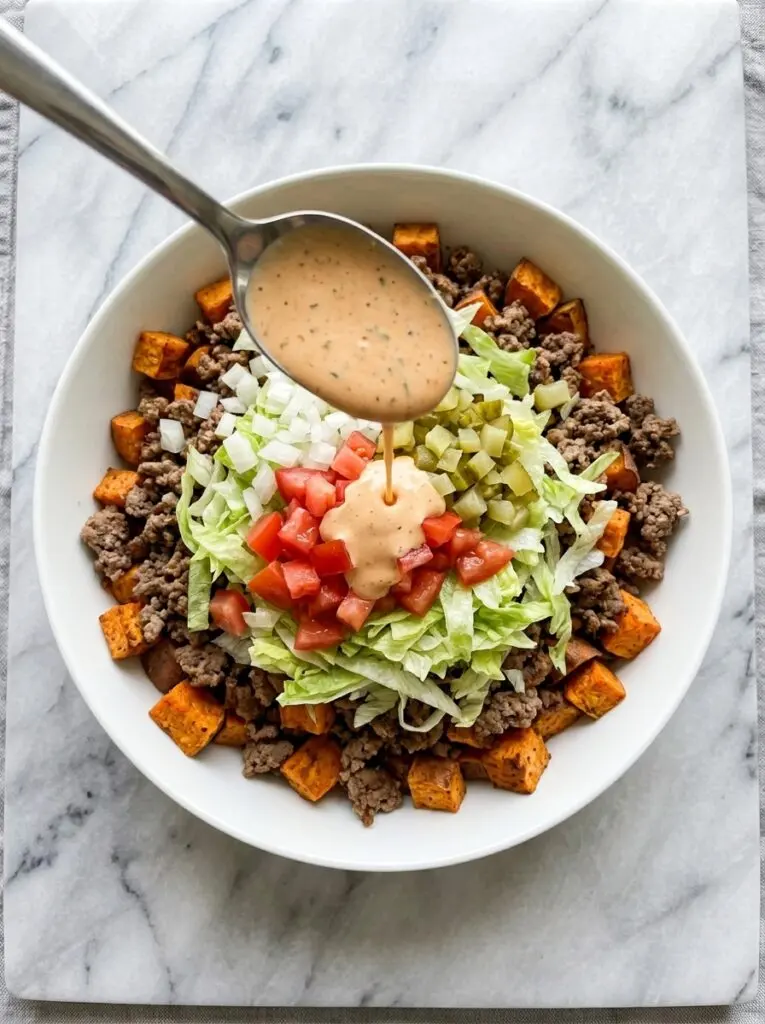 Sweet Potato Burger Bowl