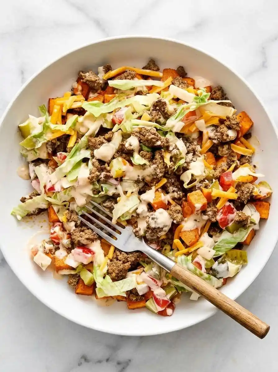 Sweet Potato Burger Bowl