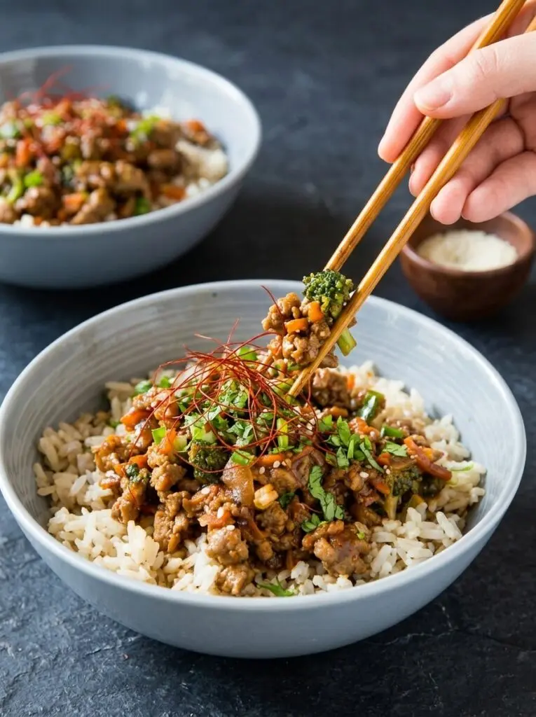 Teriyaki Turkey Rice Bowl