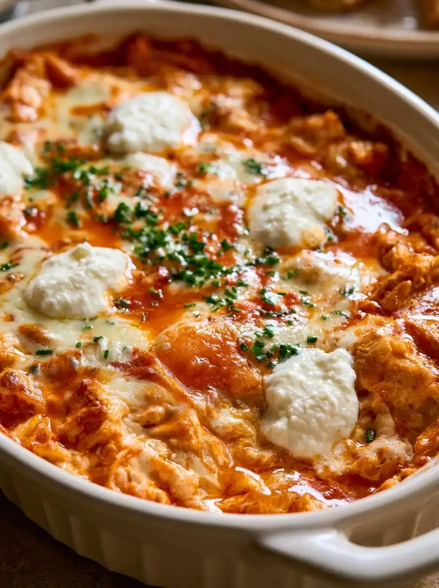 High Protein Buffalo Chicken Dip