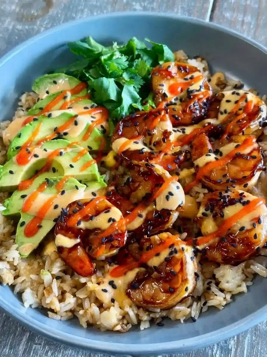 Teriyaki Shrimp Rice Bowls